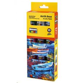 Nova Color NC-2008 12'li 17 ml Şişe Akrilik Boya