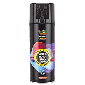 Nova Color NC-3505 400 ml Siyah Akrilik Sprey Boya
