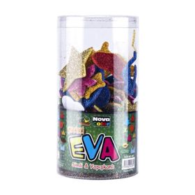 Nova Color NC-451 Şekilli Eva Simli Yapışkanlı 35 Gr Fon Kartonu