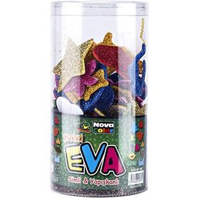 Nova Color NC-451 Şekilli Eva Simli Yapışkanlı 35 Gr Fon Kartonu
