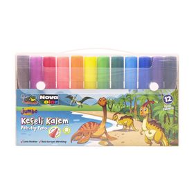 Nova Color NC-874 12'li Jumbo Keçeli Kalem Seti