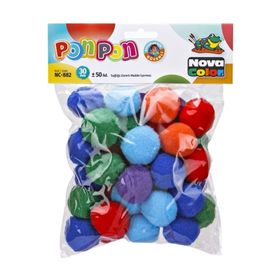 Nova Color NC-882 30 mm Karışık Renk 50'li Ponpon