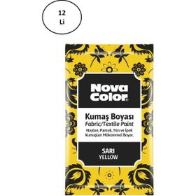 Nova Color NC-900 12'li 12 gr Sarı Toz Kumaş Boyası