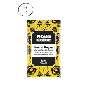 Nova Color NC-900 12'li 12 gr Sarı Toz Kumaş Boyası