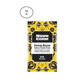 Nova Color NC-900 12'li 12 gr Sarı Toz Kumaş Boyası