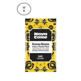 Nova Color NC-900 12'li 12 gr Sarı Toz Kumaş Boyası