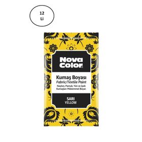 Nova Color NC-900 12'li 12 gr Sarı Toz Kumaş Boyası