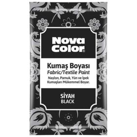 Nova Color NC-904 Siyah 12 gr Toz Kumaş Boyası