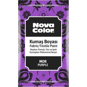 Nova Color NC-907 12'li 12 GR Mor Toz Kumaş Boyası