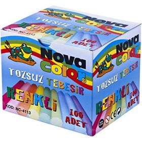 Nova Color NC4113 100'lü Renkli Tozsuz Tebeşir