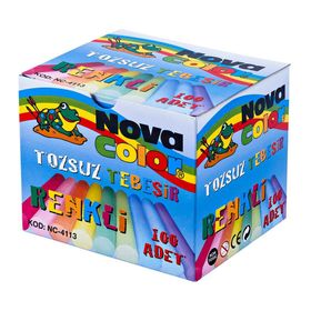 Nova Color NC4113 100'lü Renkli Tozsuz Tebeşir