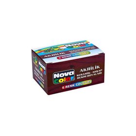Nova Color Şişe 6 Renk Akrilik Boya