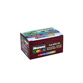 Nova Color Şişe 6 Renk Akrilik Boya