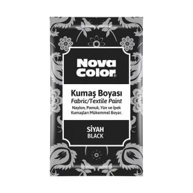 Nova Color Toz Siyah 12 gr Kumaş Boyası