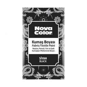 Nova Color Toz Siyah 12 gr Kumaş Boyası