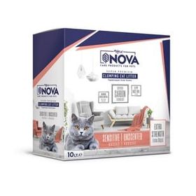 Nova Hassas Kediler İçin Topaklanan 10 lt Kedi Kumu