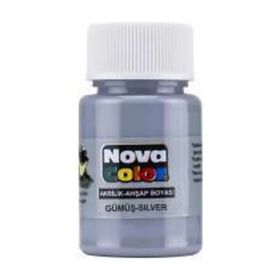 Nova NC-235 Gümüş Akrilik Boya