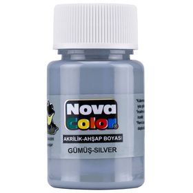 Nova NC-235 Gümüş Akrilik Boya