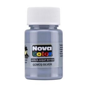 Nova NC-235 Gümüş Akrilik Boya