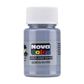Nova NC-235 Gümüş Akrilik Boya