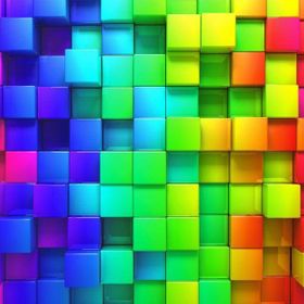 Nova Puzzle 1000 Parça 3D Gökkuşağı Renkli Kutular Puzzle