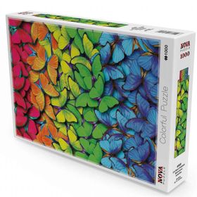 Nova Puzzle 1000 Parça Çok Renkli Kelebekler Puzzle