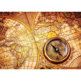 Nova Puzzle 1000 Parça Eski Dünya Haritası ve Pusula Puzzle