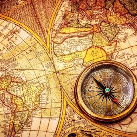 Nova Puzzle 1000 Parça Eski Dünya Haritası ve Pusula Puzzle