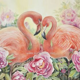 Nova Puzzle 1000 Parça İki Aşık Flamingo Puzzle