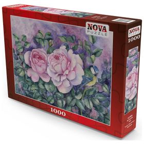 Nova Puzzle 1000 Parça İki Pembe Gül Puzzle - Tatiana Plovetskaya