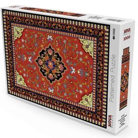 Nova Puzzle 1000 Parça Kırmızı Antik Halı Desenli Puzzle