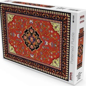 Nova Puzzle 1000 Parça Kırmızı Antik Halı Desenli Puzzle