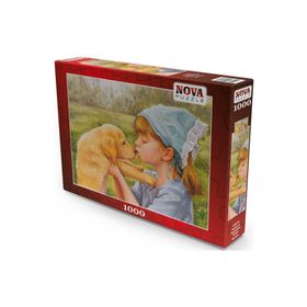 Nova Puzzle 1000 Parça Köpek ve Küçük Kızın Sevgisi