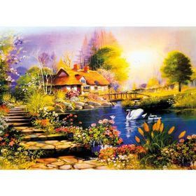 Nova Puzzle 1000 Parça Kuğulu Bahçe Puzzle
