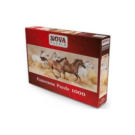 Nova Puzzle 1000 Parça Kum Fırtınasında Koşan Atlar Panorama