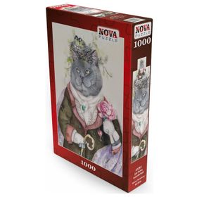 Nova Puzzle 1000 Parça Şair Ruhlu Sosyetik Kedi - Tatiana Plovets