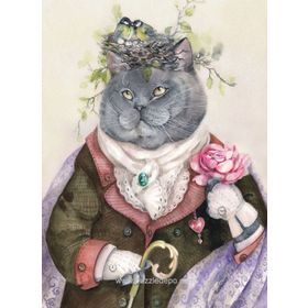 Nova Puzzle 1000 Parça Şair Ruhlu Sosyetik Kedi - Tatiana Plovets