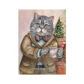 Nova Puzzle 1000 Parça Sosyetik Kedi, Şömine Keyfi Puzzle