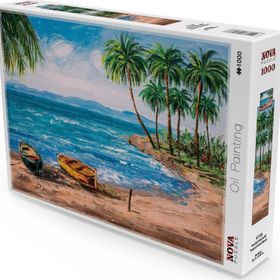 Nova Puzzle 1000 Parça Tropikal Ada Sahili Puzzle