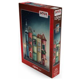 Nova Puzzle 1500 Parça Fantastik Kitap Şehir Mini Puzzle