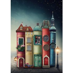 Nova Puzzle 1500 Parça Fantastik Kitap Şehir Mini Puzzle