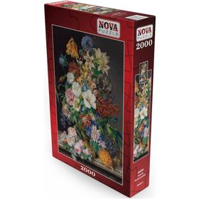 Nova Puzzle 2000 Parça Vazoda Renkli Çiçekler Puzzle