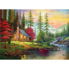Nova Puzzle 41075 1000 Parça Ormandaki Dağ Evi Puzzle
