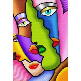 Nova Puzzle Renkli Soyut Yüzler 1000 Parça Puzzle