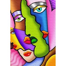 Nova Puzzle Renkli Soyut Yüzler 1000 Parça Puzzle