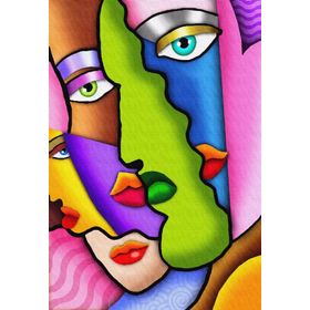 Nova Puzzle Renkli Soyut Yüzler 1000 Parça Puzzle
