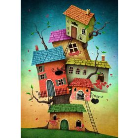 Nova Puzzle Soy Ağacı Fantastik Evler 1000 Parça Puzzle