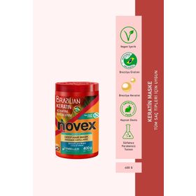 Novex Kurumuş ve Zarar Görmüş Saçlar Brezilya Keratini İçeren 400 ml Saç Maskesi