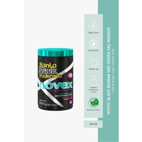 Novex Mystic Black 400 gr Yıpranmış Kuru Saçlar için Saç Uçlarını Onarıcı Saç Maskesi
