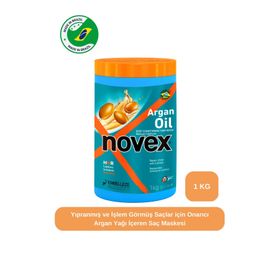 Novex Yıpranmış ve İşlem Görmüş Saçlar Onarıcı Argan Yağı İçeren 1000 ml Saç Maskesi
